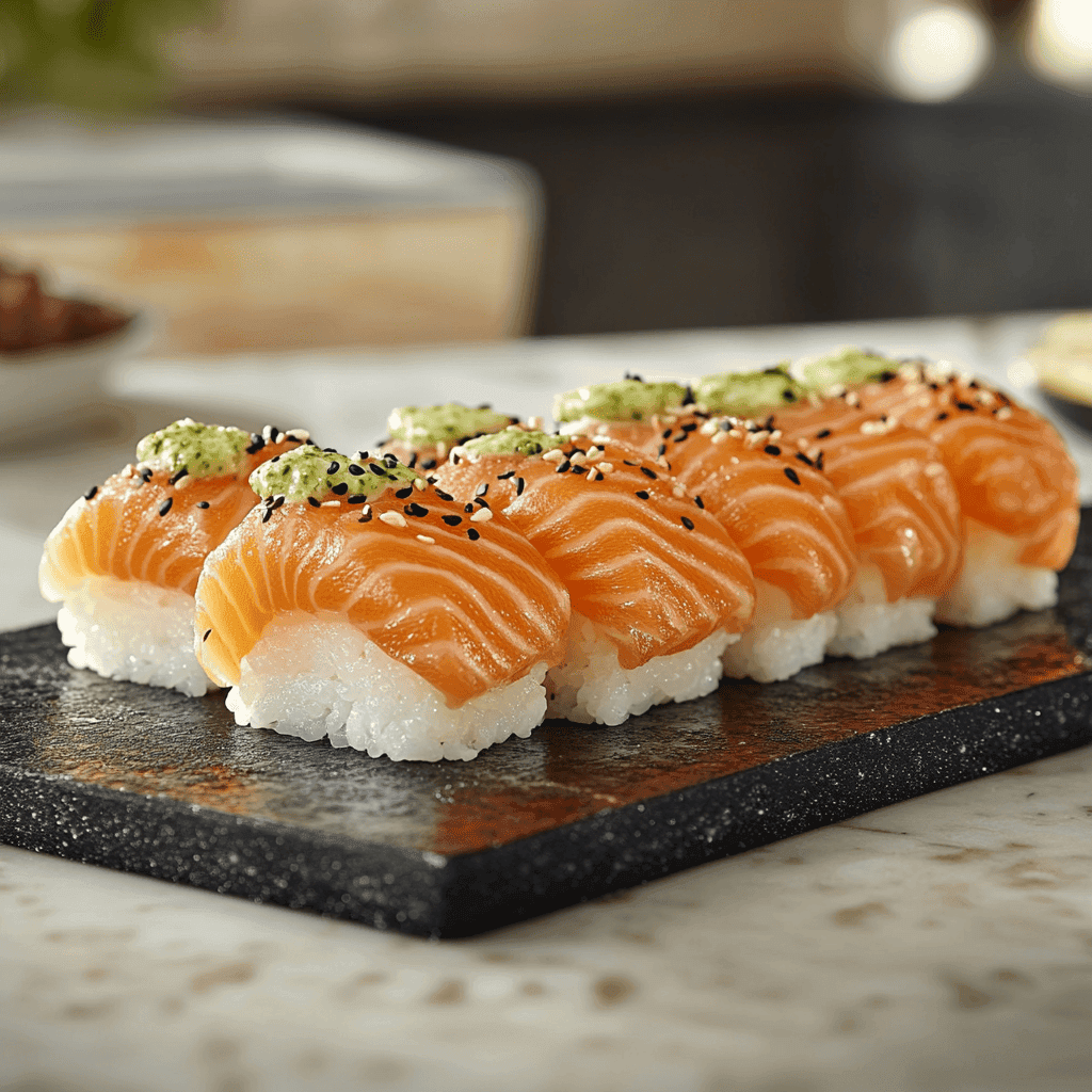 salmon sushi bake