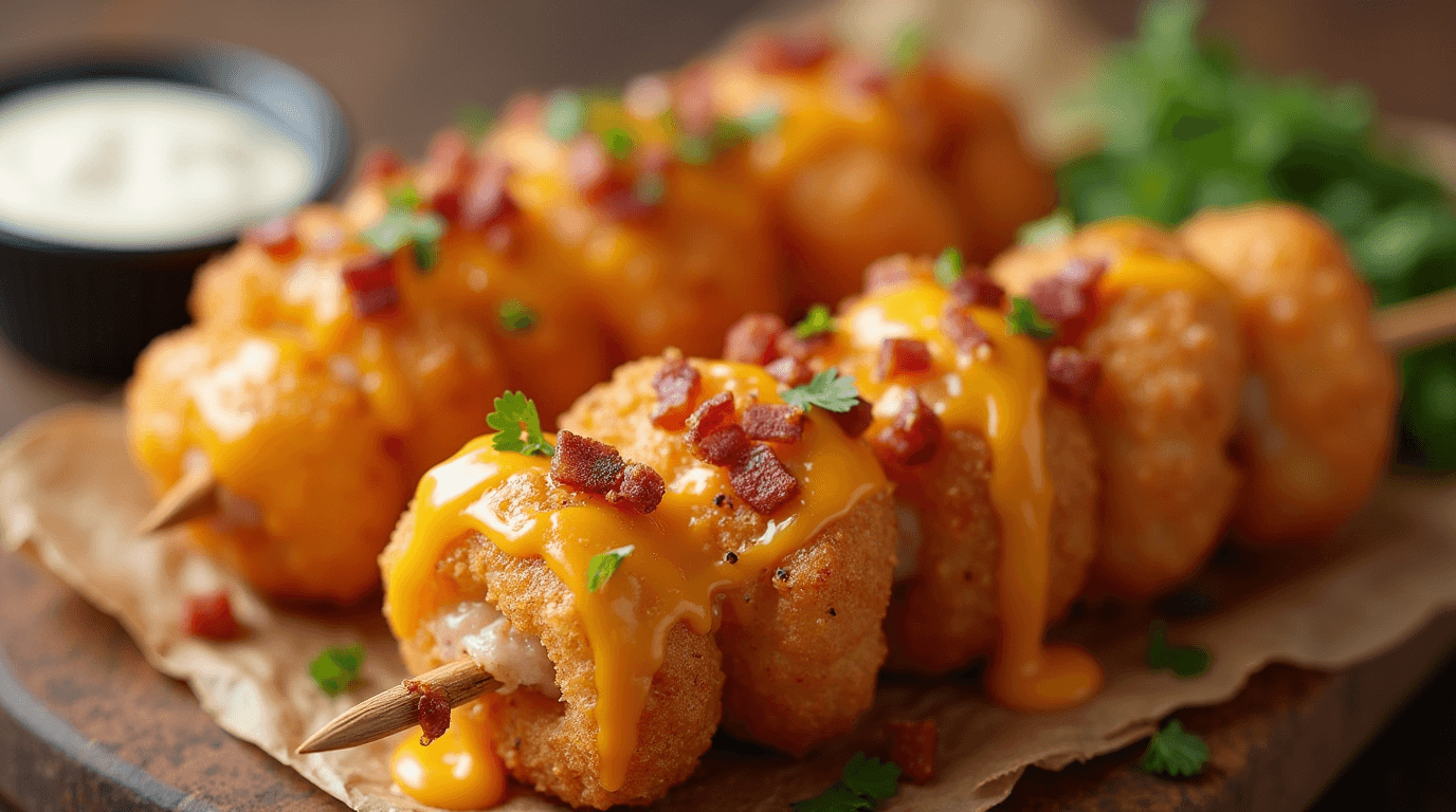 Easy Loaded Tater Tot Skewers 1