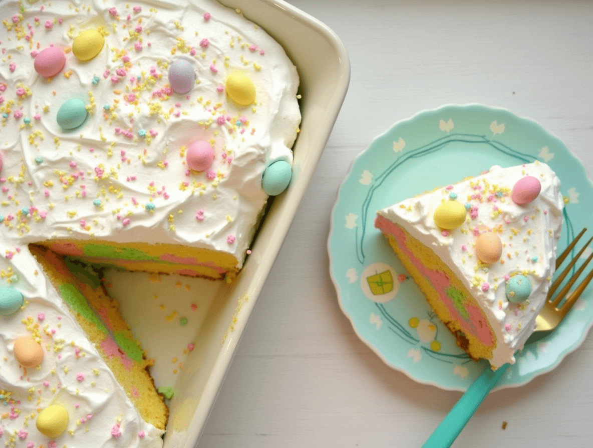 easy recipe of Easter Poke Cake
