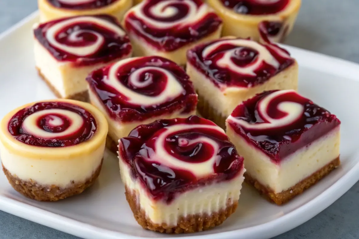 Berry Swirl Cheesecake Bites