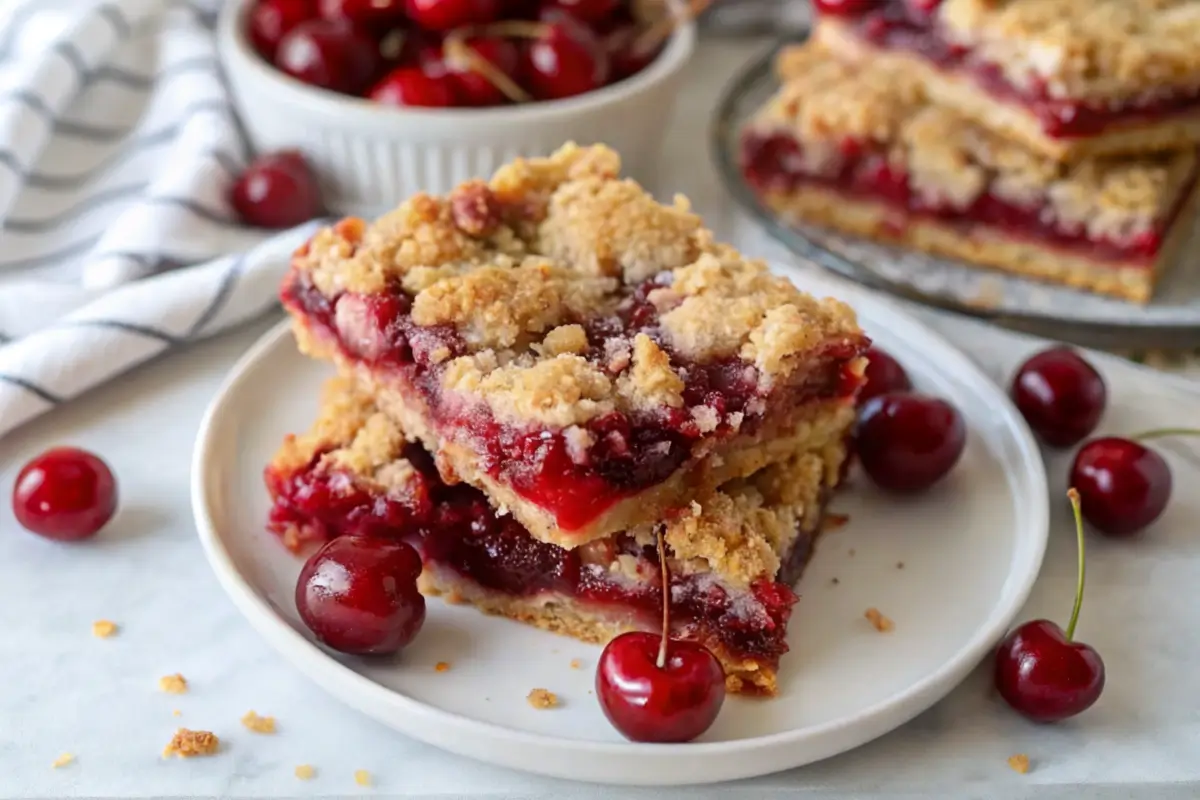 Cherry Pie Crumb Bars Recipe