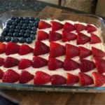 No-Bake Cheesecake Flag Cake