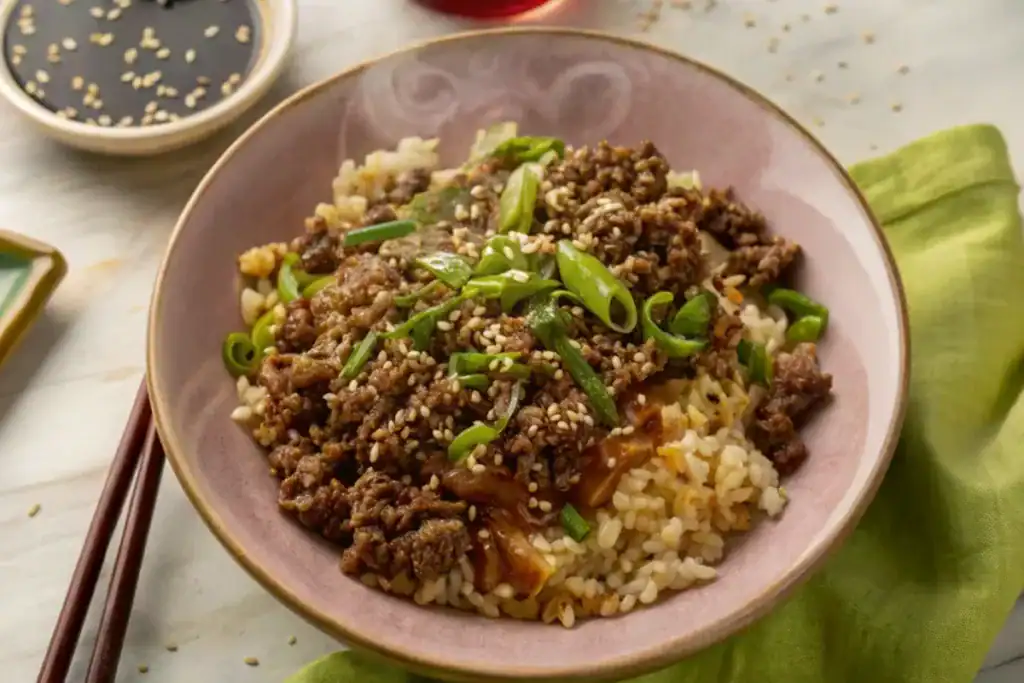 Korean Ground Beef Bowl