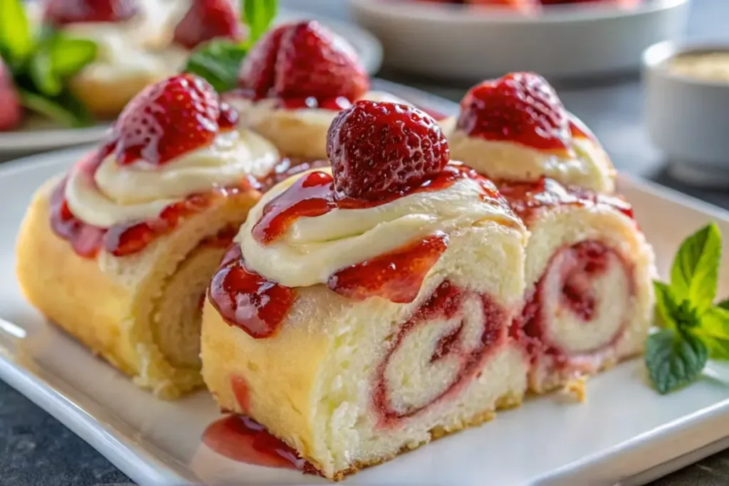 Strawberry Cheesecake Sweet Rolls