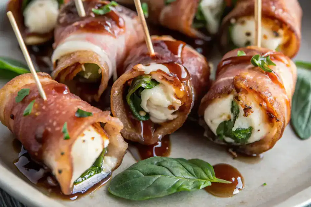 Prosciutto Wrapped Mozzarella Bites