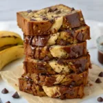 Chocolate Chip Banana Bread Slices