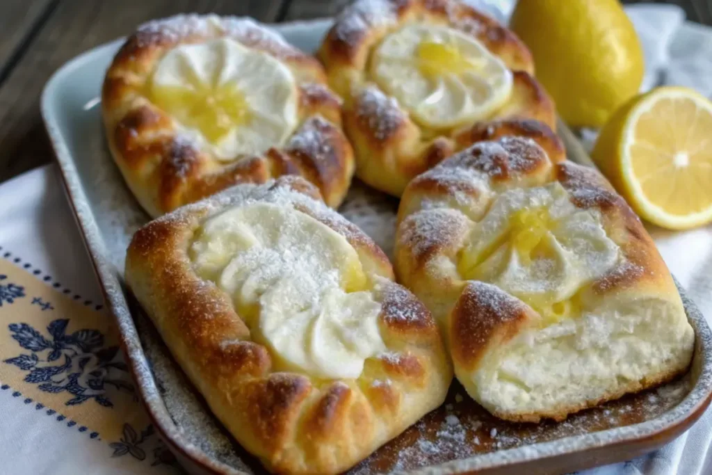 Pastry with Cottage Cheese and Lemon