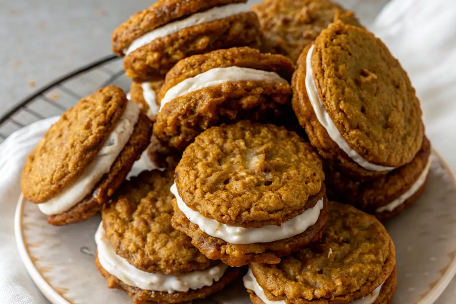 Pumpkin Oatmeal Cream Pies