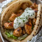Greek Chicken Gyros with Homemade Tzatziki