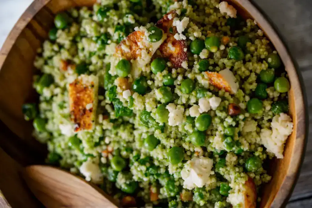 Pea Feta Couscous Salad