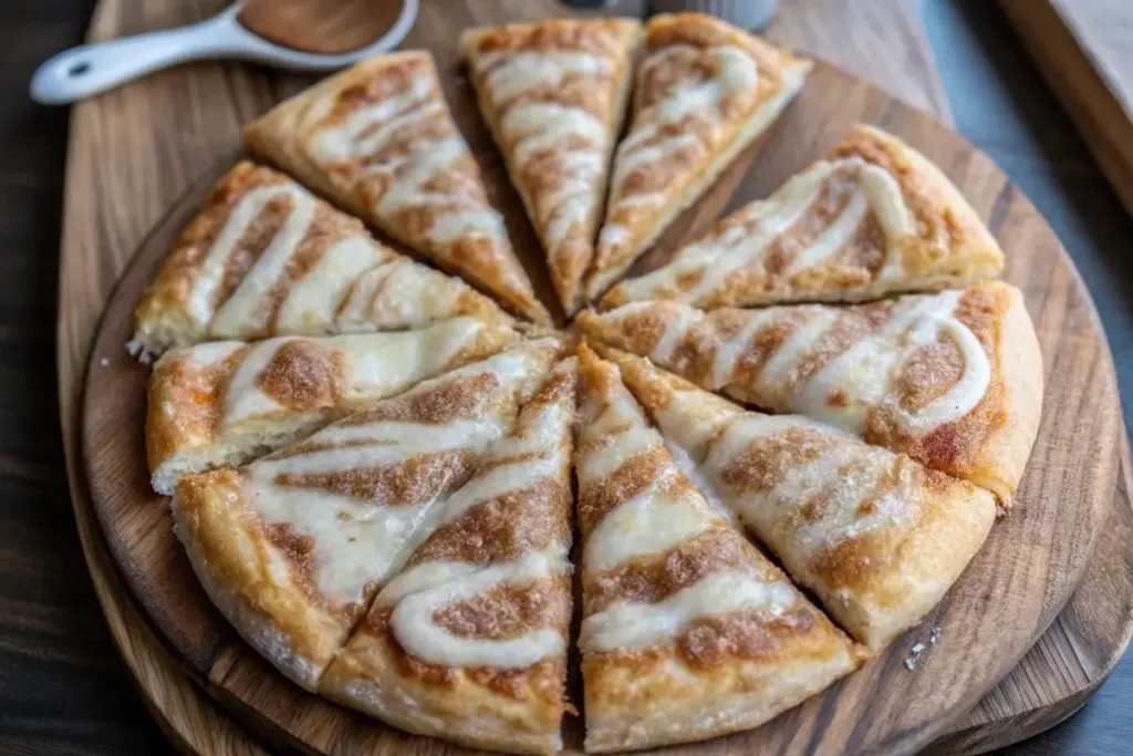 Cinnamon Sugar Pizza Made with Crescent Rolls