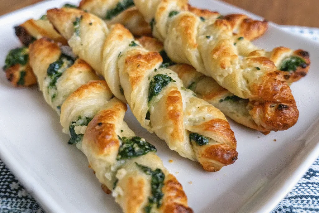 Parmesan and Spinach Cheese Twists