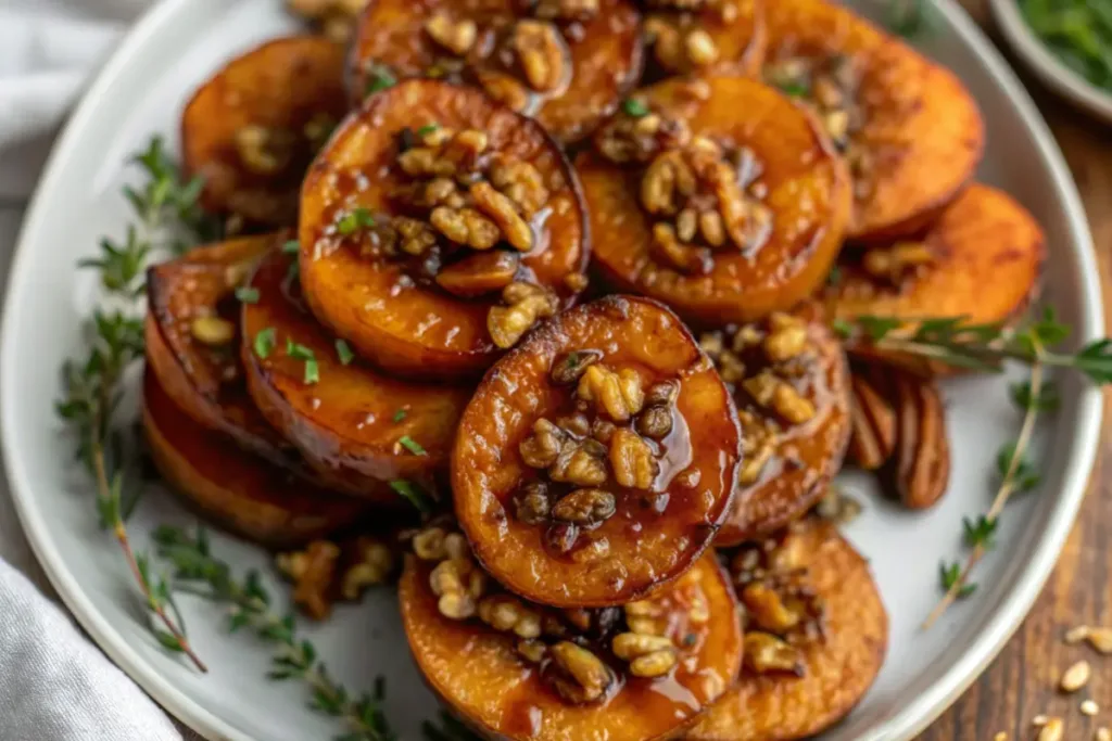 Walnut Maple Roasted Sweet Potatoes