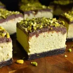 No-Bake Chocolate Pistachio Cheesecake Bars