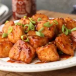 Air Fryer Honey Sriracha Salmon Bites