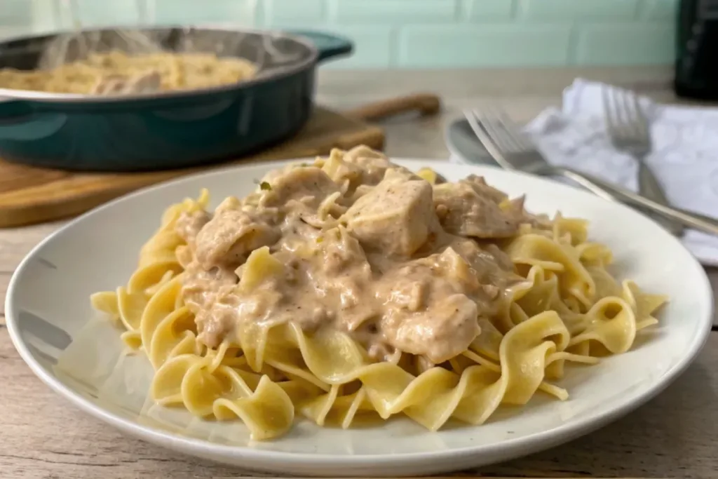 Slow Cooker Chicken Stroganoff