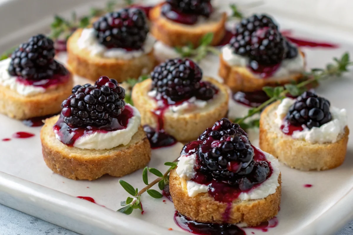 Blackberry Balsamic Goat Cheese Bites