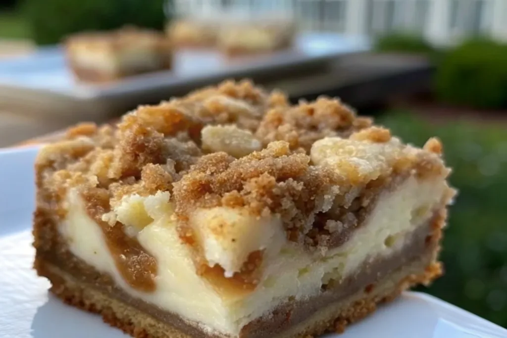 Cinnamon Cream Cheese Crumb Bars Recipe