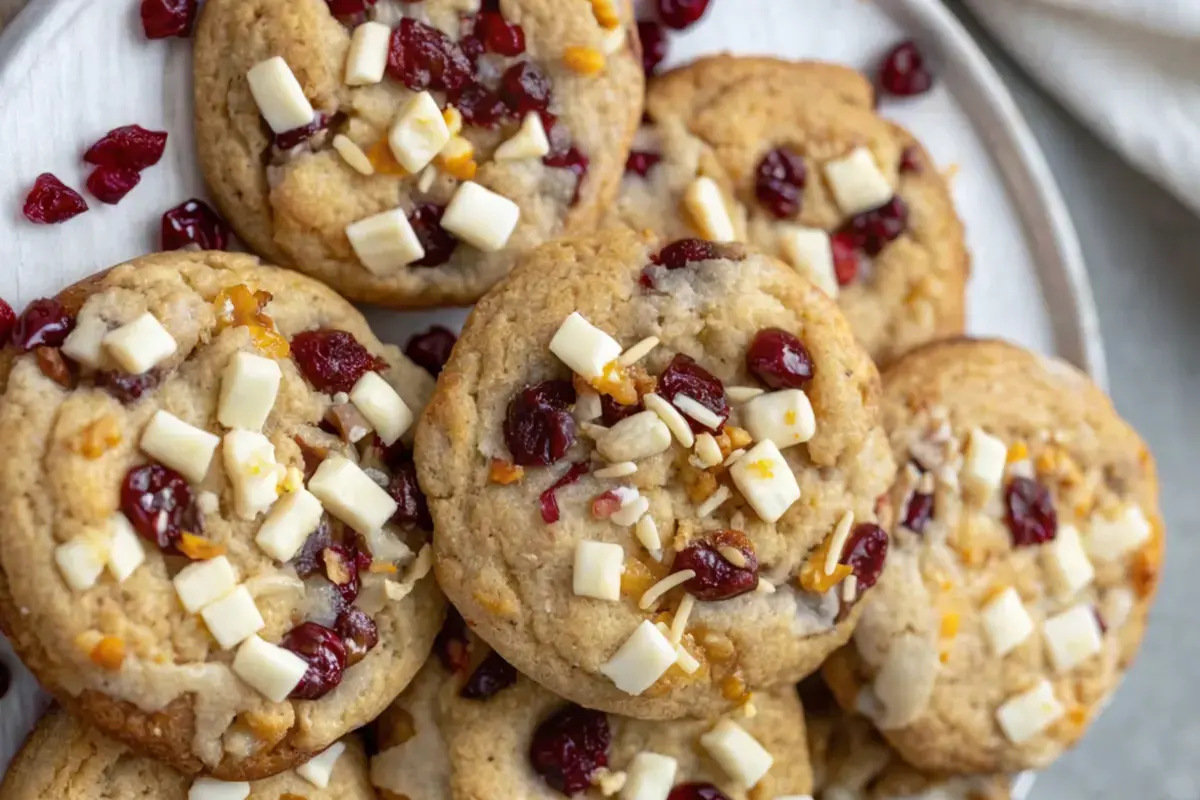 Thick and Chewy White Chocolate Cranberry Cookies