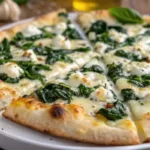 Greek Roasted Garlic Spinach White Pizza Delight