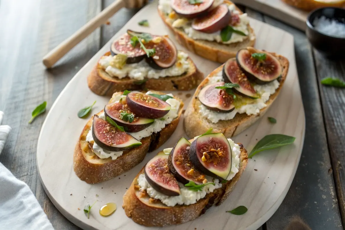 Elegant Fig & Honey Ricotta Crostini Recipe