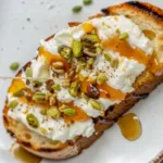 Burrata Toast with Pistachios and Hot Honey