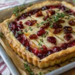 Cranberry Brie Tart with Pancetta & Thyme