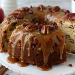 Apple Pecan Cake With Caramel Glaze
