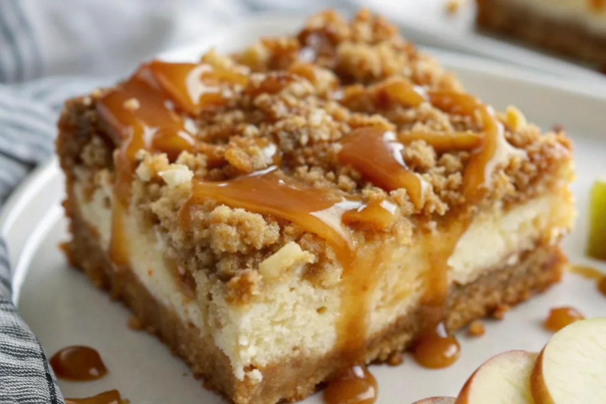 Caramel Apple Cheesecake Bars