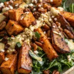 Roasted Sweet Potato Salad with Honey Mustard