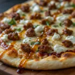 Hot Sausage Feta Honey Pizza