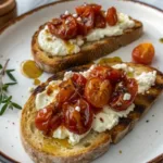 Crispy Sourdough Toast with Whipped Ricotta and Garlic Tomatoes