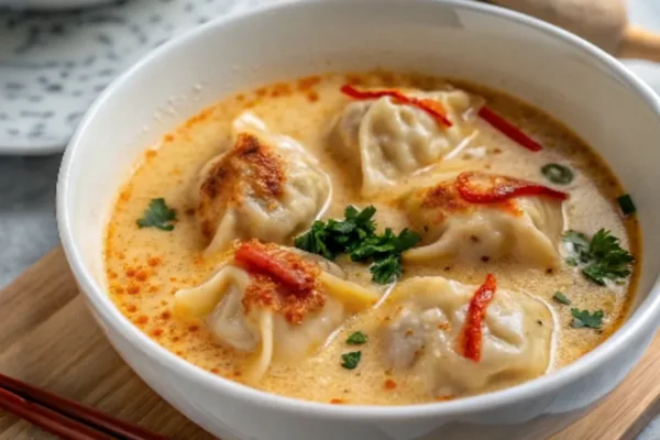 Creamy Thai Dumpling Soup