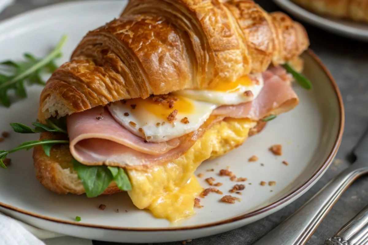 Ham, Egg & Cheese Croissant Sandwich: The Ultimate Breakfast Upgrade