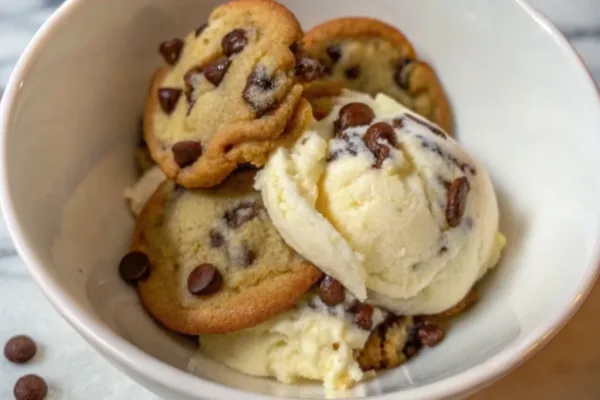Cozy Chocolate Chip Cookie Ice Cream Bowl