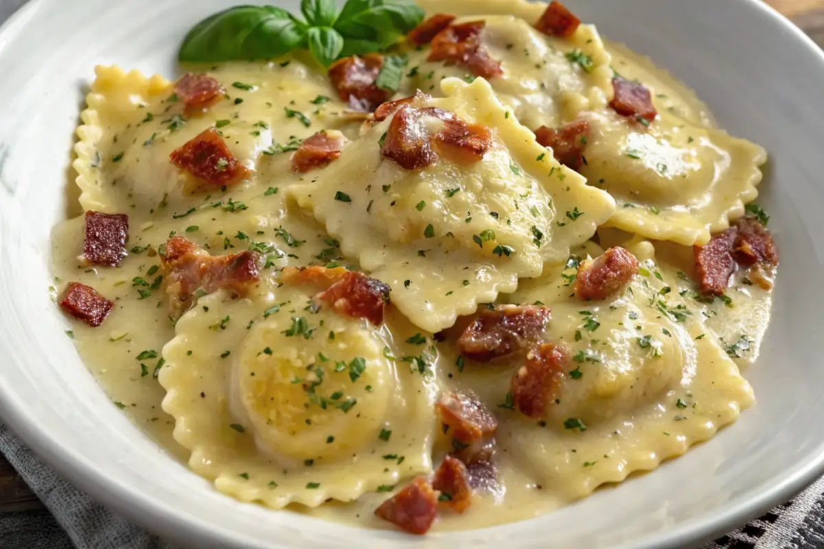 Homemade Creamy Bacon Ravioli Recipe (Simple & Ultra Comforting)