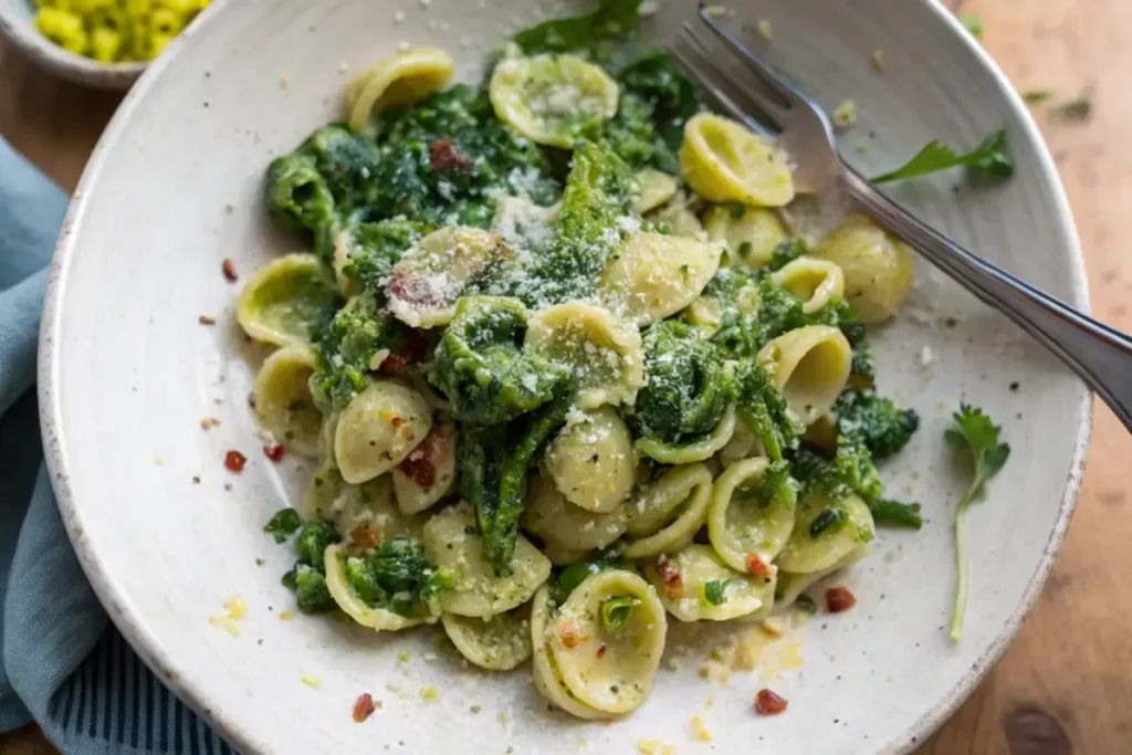 Orecchiette with Garlicky Broccoli Rabe & Pecorino