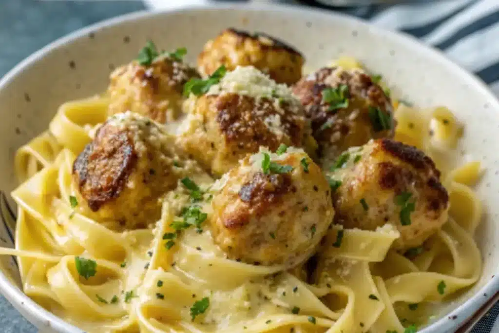 Juicy Garlic Butter Chicken Meatballs
