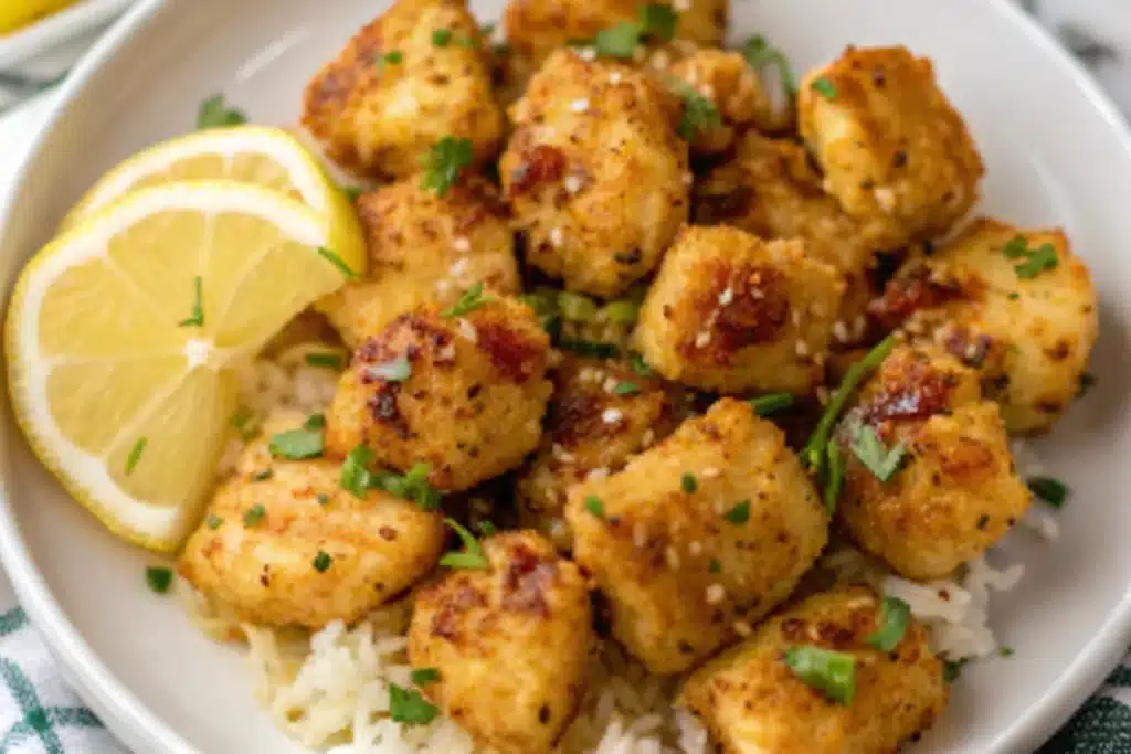 Low-Carb Lemon Garlic Chicken Bites (Keto-Friendly)