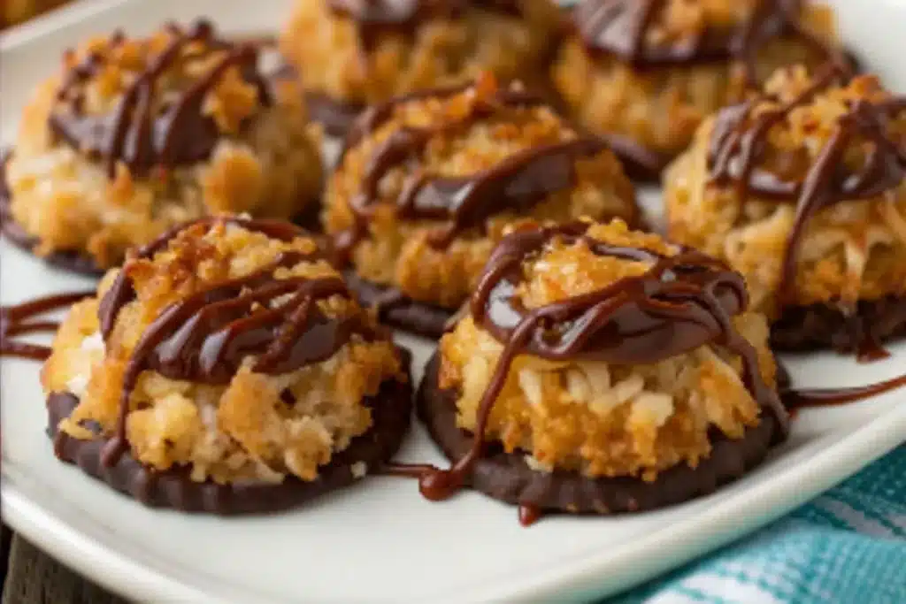 Easy No-Bake Girl Scout Samoa Cookies