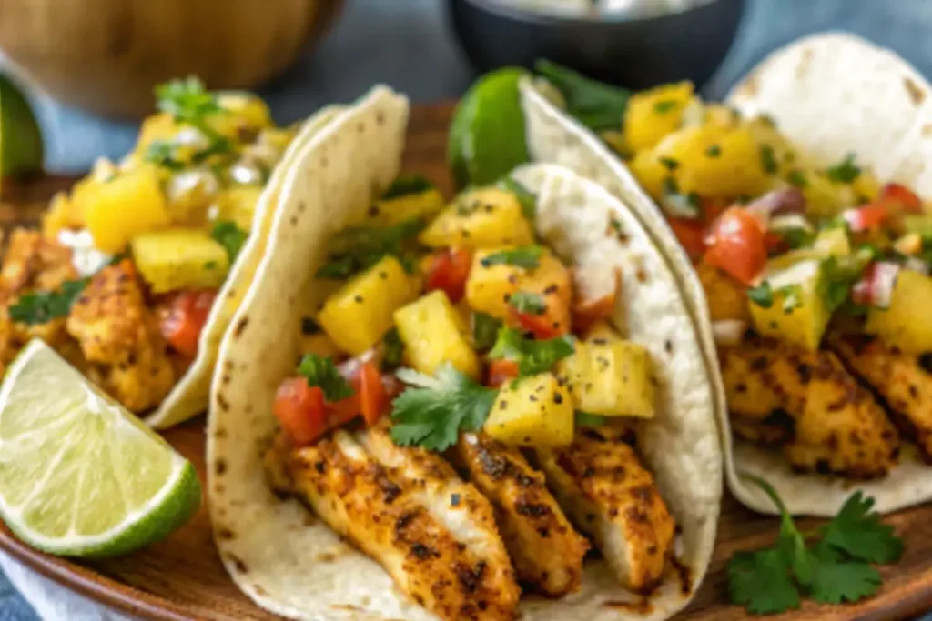 Zesty Chili-Lime Chicken Tacos with Fresh Pineapple Salsa