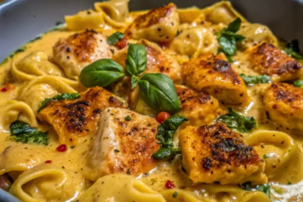 One-Pan Spicy Garlic Butter Chicken Tortellini