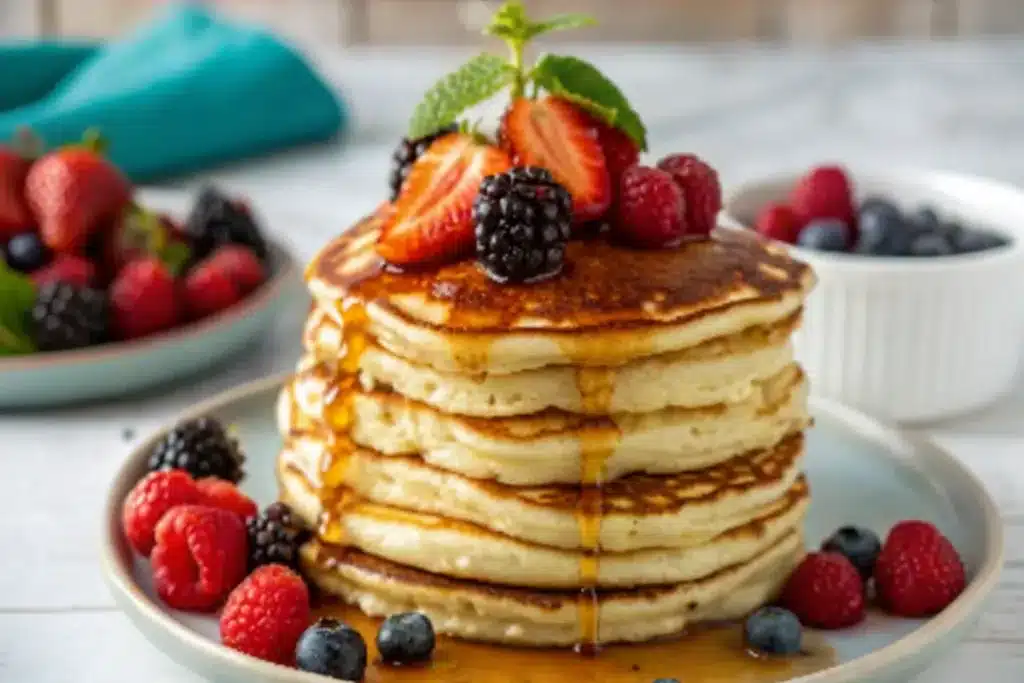 Thick & Fluffy Vanilla Cinnamon Buttermilk Pancakes