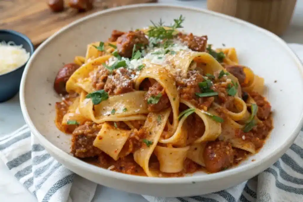 Sausage and Fennel Pappardelle
