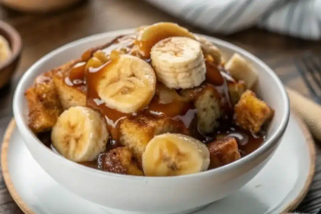 Easy Overnight Bananas Foster Bread Pudding | Best Dessert Recipe