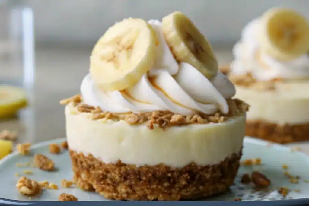 Simple Mini Banana Cream Pies with Graham Cracker Crust