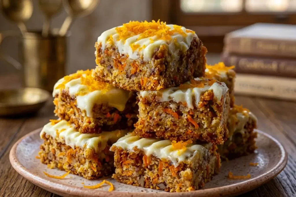 Healthy No-Sugar Cottage Cheese Carrot Cake Bars