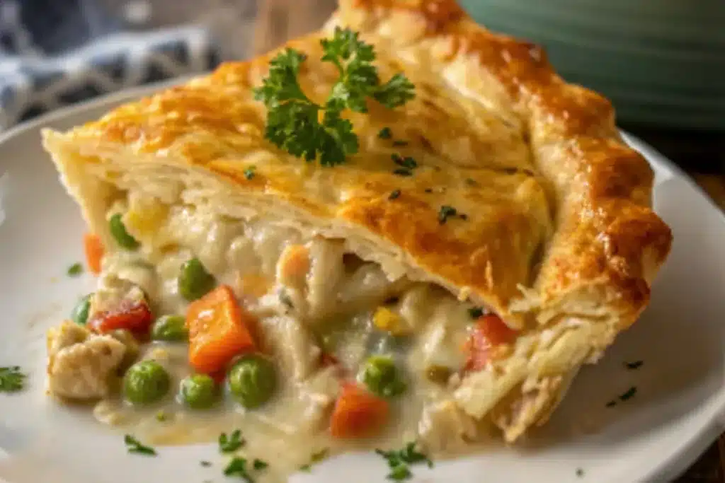 Leftover Turkey Pot Pie with Puff Pastry Crust