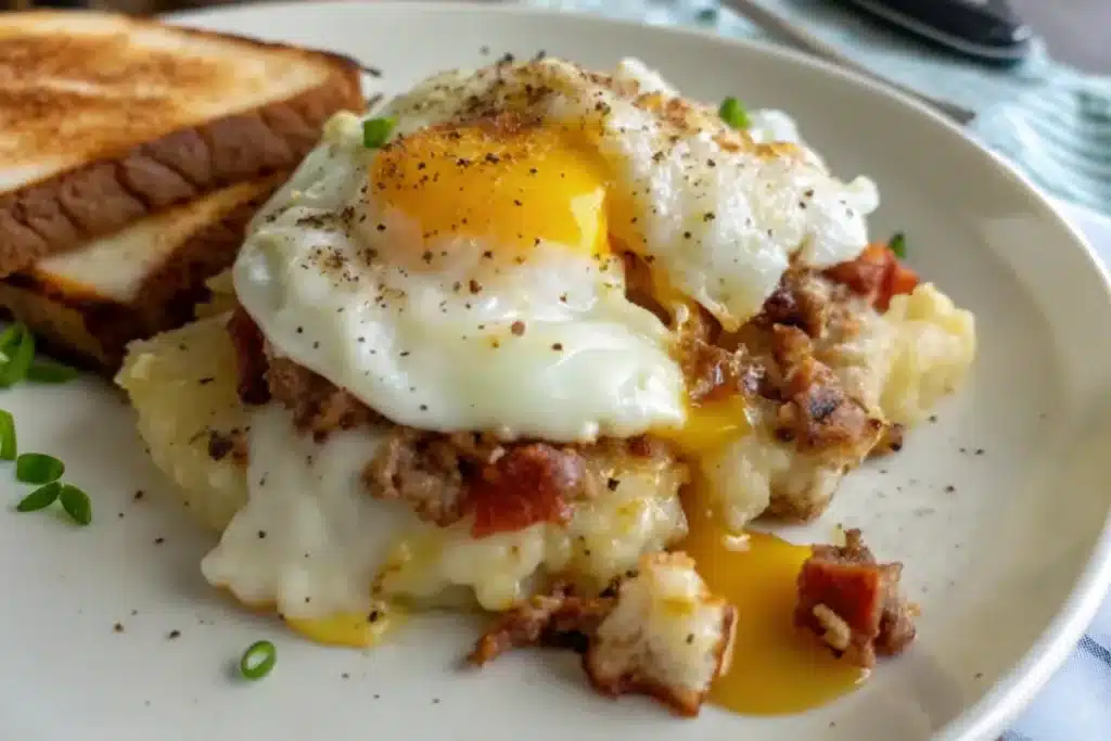 Ultimate Leftover Meatloaf Breakfast Hash with Runny Egg