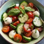 Healthy & Refreshing Tomato Basil Cucumber Salad (Keto-Friendly)